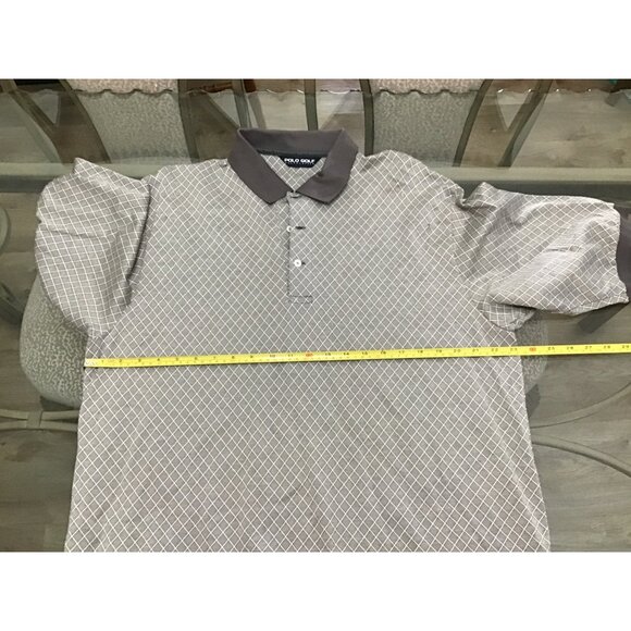 POLO GOLF BY RALPH LAUREN MENS GREY SHORT SLEEVE COTTON POLO SHIRT SIZE X-LARGE - Picture 5 of 6